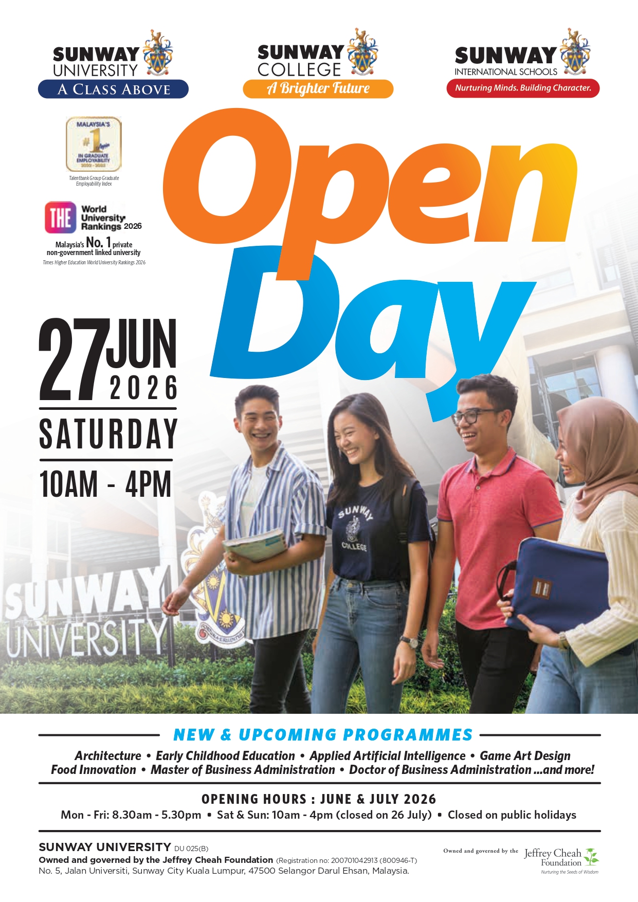 Sunway Education Open Day June 2026