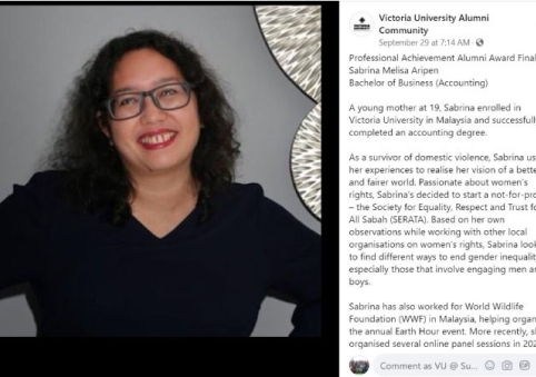 2021 Victoria University’s Alumni Awards Nominee – Sabrina Aripen