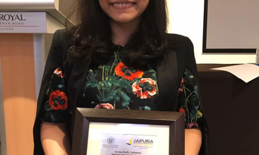 VU Lecturer Racheal Louis Vincent Wins Best Paper Award at Asia-Pacific Conference
