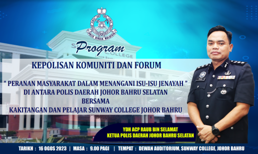 Sunway College Johor Bahru Hosts Community Policing Programme