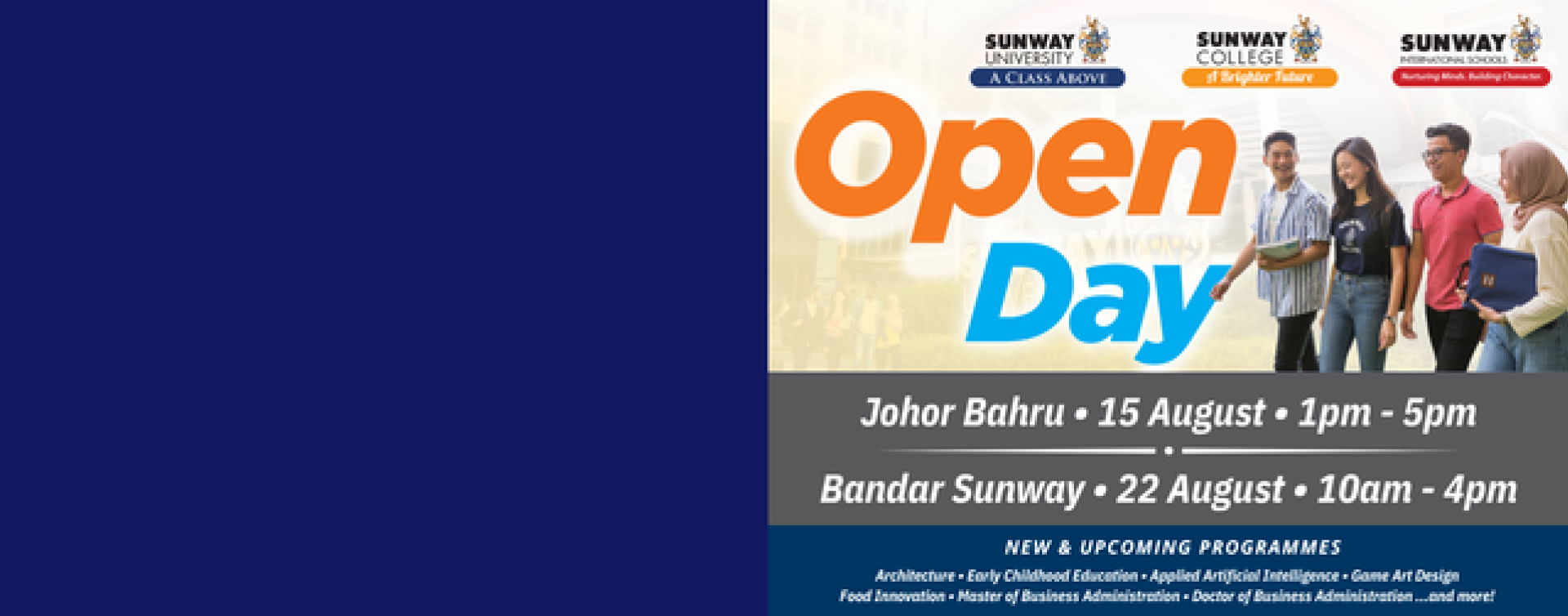 August Open Day banner